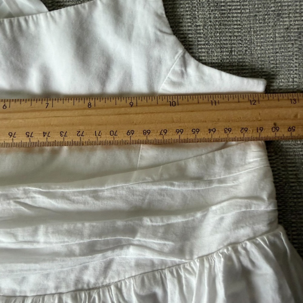 HOPE & HENRY Girls Sundress size 6 Embroidered Organic White Adjustable Strap - Picture 6 of 14